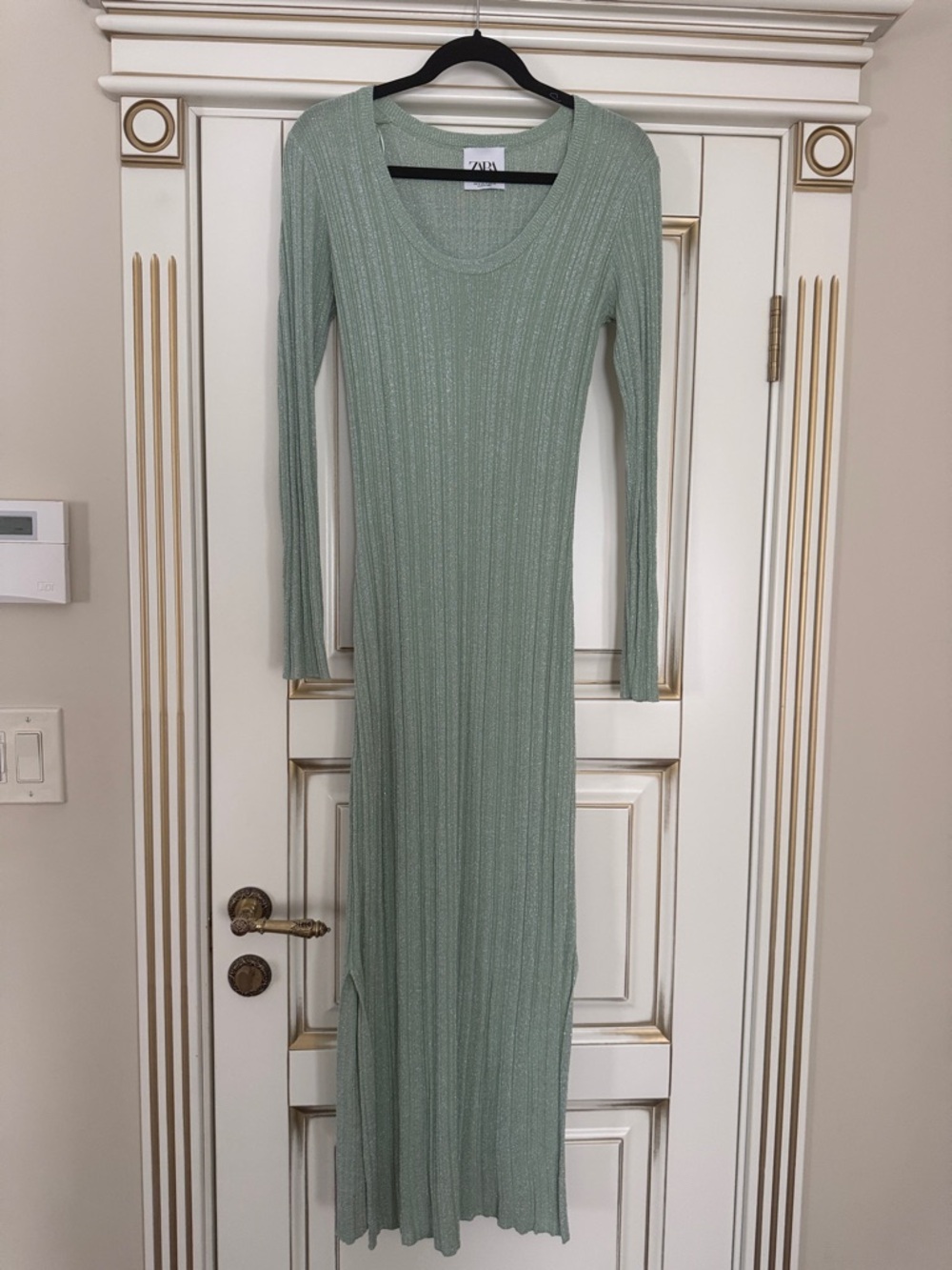 ZARA DRESS WITH METALLIC THREAD - Picture 3 of 10